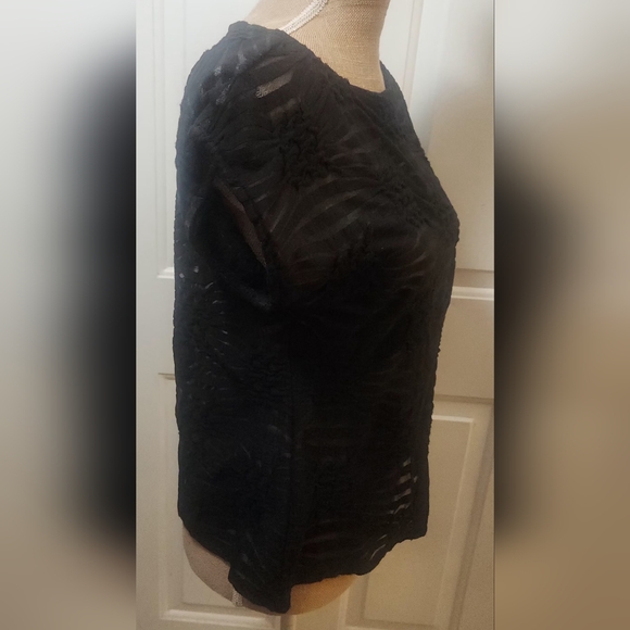 Nu Options Black Lace Blouse Size PL - Picture 3 of 6